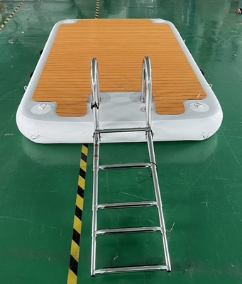 Док ЕВА раздувной плавает платформа циновки воды плавая с лестницей нержавеющей стали