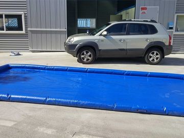 Гибкое голубое сдерживание воды циновок мытья автомобиля печатая двойник - стежок Tripple