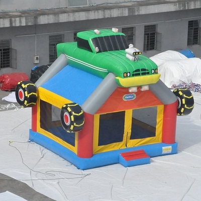 Прокат замка коммерчески на открытом воздухе раздувного дизайна автомобиля дома хвастуна скача