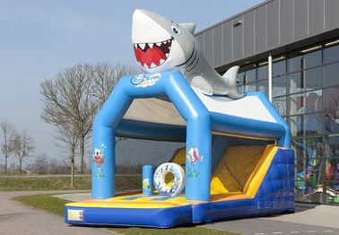 PVC сини 0.55mm дома прыжока Inflatables прокатов шлямбура Seaworld комбинированный