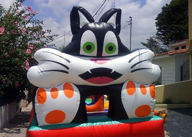 Кот конструкции 3D Inflatables популярного дома прыжока Moonwalk большой