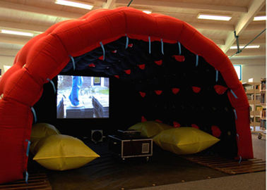 Красный напольный шатер, шатер Garge гиганта раздувной для автомобиля с материалом PVC