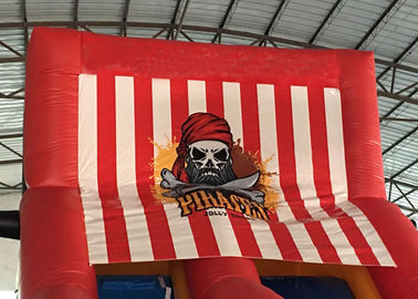 Красная раздувная шлюпка пирата/спортивная площадка раздувного города потехи пиратского корабля раздувная
