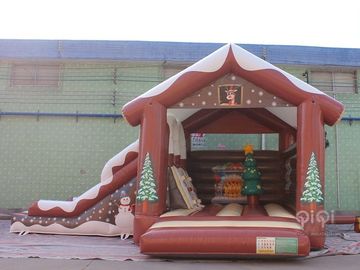 Скольжение дома прыжка украшений Инфлатаблес рождества комбинированное с скольжением во время зимы