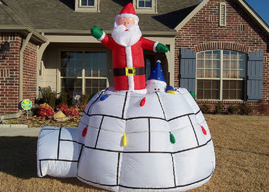 Украшения рождества рекламируя Инфлатаблес большие красные Санта Клауса и шатер