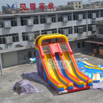 дети скольжения крупного плана ПВК 0.55мм двойные вверх раздувные игрушки скольжения для спортивной площадки