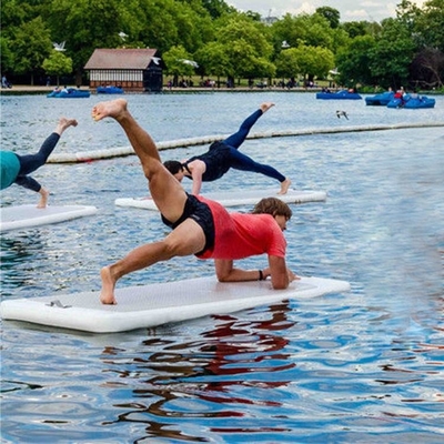 Капля стежка ткань надувной воздушный трек гимнастический водный надувной плавающий коврик для йоги