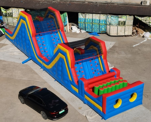 Красочный дом прыжка полосы препятствий 5k PVC раздувной для детей и взрослых