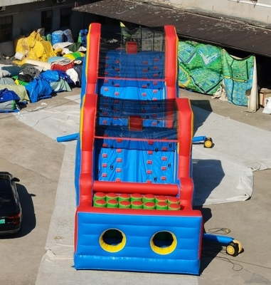 Красочный дом прыжка полосы препятствий 5k PVC раздувной для детей и взрослых