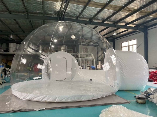 купола Eco товарного сорта шатра PVC 1mm шатер пузыря раздувного ясного располагаясь лагерем