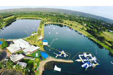 Парк Аква голубых игр воды полосы препятствий раздувной для роскошного курорта