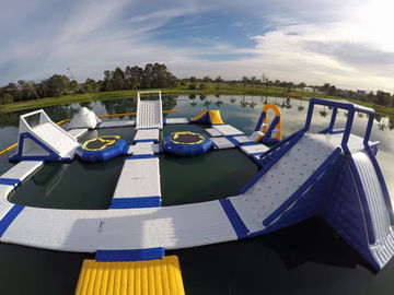 Парк Аква голубых игр воды полосы препятствий раздувной для роскошного курорта