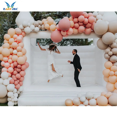 дом прыжка свадьбы надувного замка 3x3m раздувной на открытом воздухе скача белый для партии