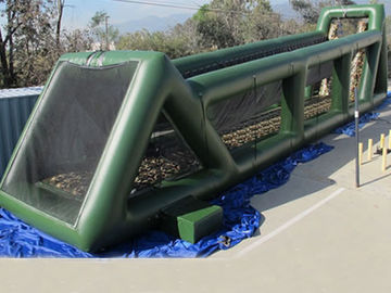 Высокая 80фт зеленая раздувная спорт игр линия застежка-молнии длиной гигантская раздувная для взрослых