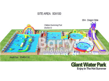 раздувной брезент ПВК гиганта конструкции 0.55мм аквапарк задворк 3Д