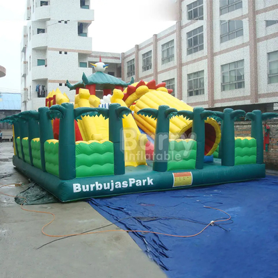 Спортивная площадка воздуха детей портативного раздувного парка атракционов мира изготовленная на заказ на открытом воздухе надувная