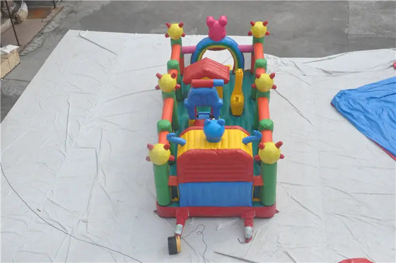 Красочный скакать раздувной замок дома прыжка надувной с скольжением для на открытом воздухе детей