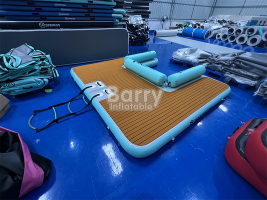 У формы озера плавучая платформа надувная плавательная платформа настраиваемое оборудование для игры остров