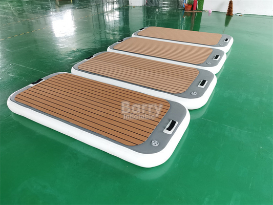 Тиковый/белый/конфигурационный цвет Надувная плавательная платформа Плавучая платформа для отдыха Водные морские виды спорта