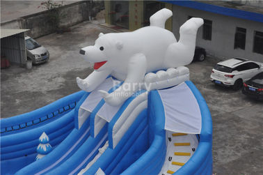 Гигантское красивое новое скольжение бассейна медведя, раздувное скольжение бассейна для парка атракционов