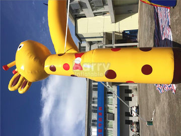 Свод желтого жирафа раздувной для события с логотипом печатая СКТ ЭН71