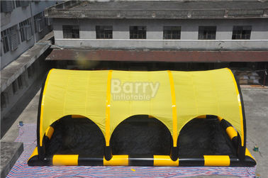 Подгонянный шатер желтого брезента ПВК раздувной с бассейном, раздувным укрытием