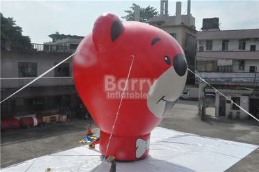 Воздушный шар красного медведя Оксфорда раздувной земной на рекламировать высоту 8.5м