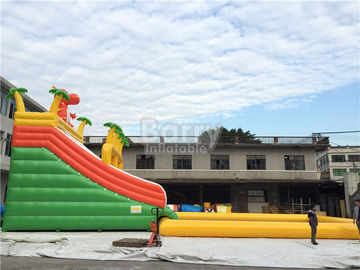 Аквапарк изготовленного на заказ скольжения динозавра раздувное с бассейном на лето