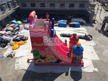 Скольжение розового брезента ПВК конфеты 0.55мм на открытом воздухе гигантское раздувное/парк атракционов крупного плана