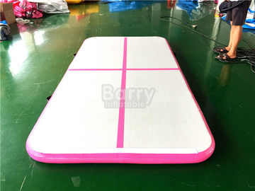 Циновка гимнастики следа воздуха оборудования крытого спорта ПВК ДВФ, розовый рушась след воздуха