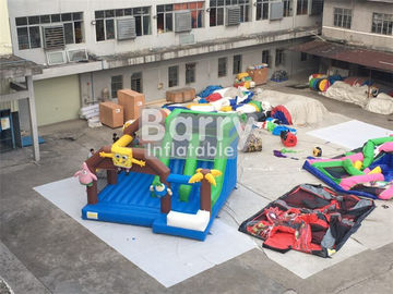 Дом прыжка Спонгебоб раздувной комбинированный для детей скача материал брезента ПВК