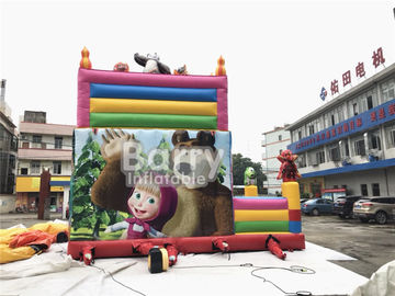 Дом и скольжение прыжка мультфильма раздувной комбинированные с воздуходувкой для школы и Дайкаре