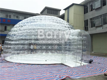 Прозрачный раздувной шатер пузыря, на открытом воздухе располагаясь лагерем шатер воздуха с брезентом ПВК
