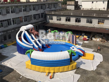 Аквапарк ПВК Аквапарк таможни раздувное с бассейном и скольжение для детей