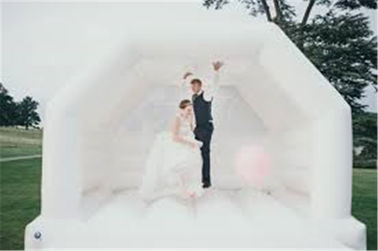 Дом на открытом воздухе особенного белого надувного замка свадьбы раздувного скача для партии
