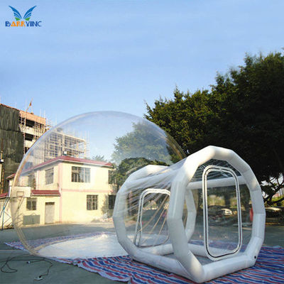 форма купола располагаясь лагерем шатра пузыря на открытом воздухе тоннеля PVC 1mm ясная