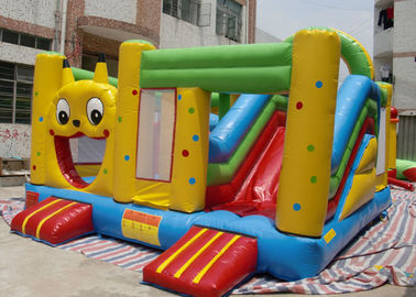 × 5 скольжение дома прыжока милого шаржа 5 m раздувное комбинированное для детей