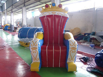 Чудесное раздувное украшение трона, проветривает незапечатанный трон PVC раздувной для короля