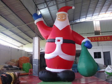 Продукты брезента PVC раздувные рекламируя, раздувной Санта Клаус для украшения Xmas торгового центра