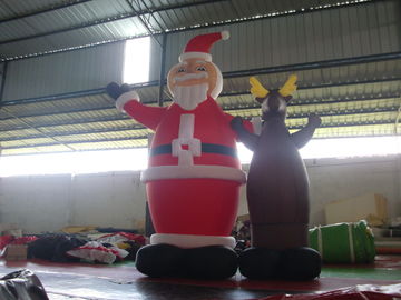Продукты брезента PVC раздувные рекламируя, раздувной Санта Клаус для украшения Xmas торгового центра