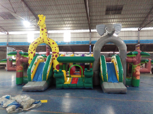 дети тематического парка батута 8x6m раздувные играют оборудование парка атракционов