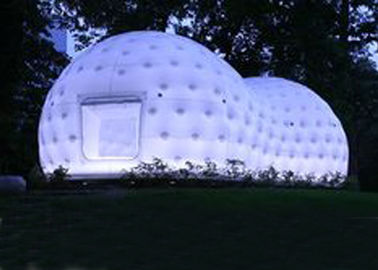Шатер ультра светлого купола раздувной, раздувной шатер дома чая с светом водить
