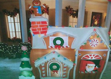 Дом рождества продуктов рекламы изготовленного на заказ прыжка раздувной для фестиваля рождества
