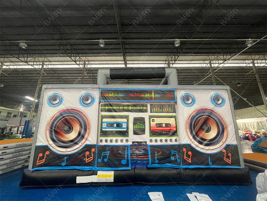 Интерактивная надувная дискотека танцевальный дом для взрослых Boom Box прыгающий скачок замок ретро Boombox вышибальщик для вечеринки