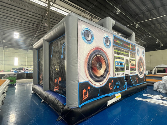 Интерактивная надувная дискотека танцевальный дом для взрослых Boom Box прыгающий скачок замок ретро Boombox вышибальщик для вечеринки