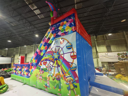 Клоун надувная горка 8х4,7х6,5м для детских вечеринок