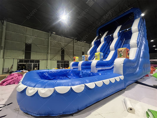 Парк развлечений Внешний сад Большой ребенок Надувные двойные водные горки для подростков Загородный двор