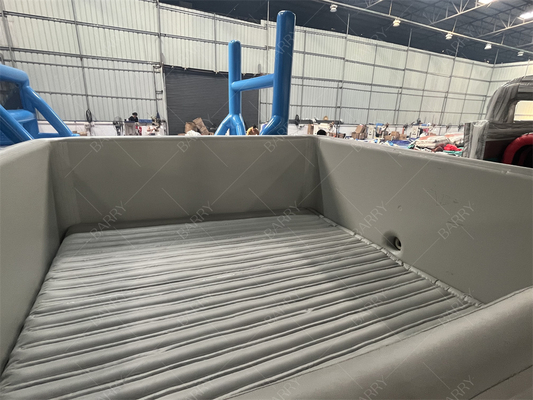 Безопасность горячая капля швы ткань Новый материал надувный на заказ Серое надувный бассейн для детей