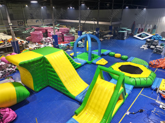 Водные игры Игры на заказ Коммерческие На улице Новый зеленый надувный плавучий аквапарк для моря