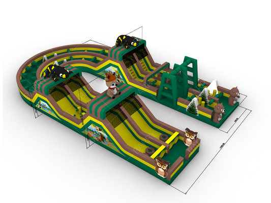 Гигантский надувной батут с горкой, полоса препятствий, надувная игра, полоса препятствий, батутный парк для детей и взрослых